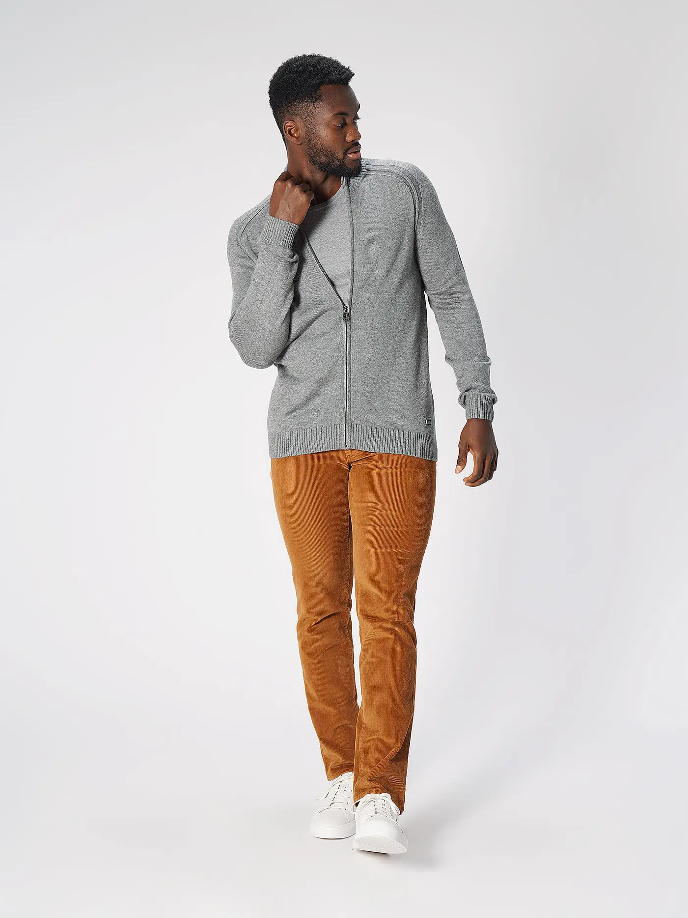 BOSS | Pullover Slim Fit LENO-P | grau